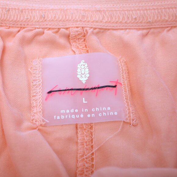 Free People Movement See You Sunday Shorts High Rise Elastic Waist Coral Orange - Picture 4 of 9